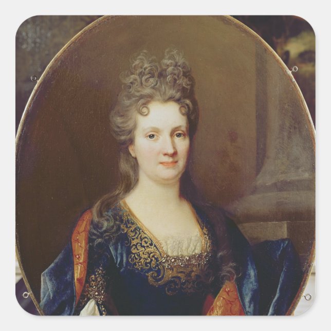 Pegatina Cuadrada Marie Marguerite Arouet , c.1700 (Anverso)