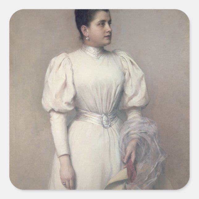 Pegatina Cuadrada Marie Renard (Anverso)