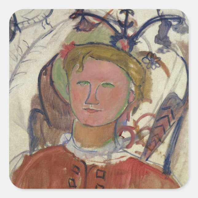 Pegatina Cuadrada Marie Vassilieff (Anverso)