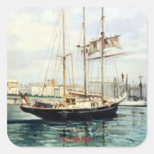 Pegatina Cuadrada Marina/Mariña/Seascape