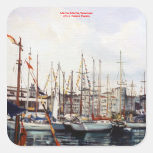 Pegatina Cuadrada Marina/Mariña/Seascape