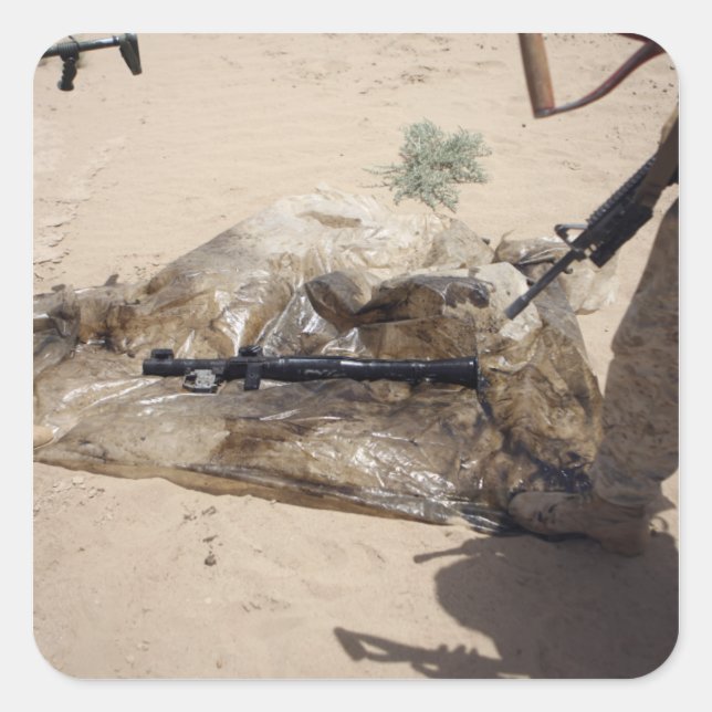 Pegatina Cuadrada Marines (Anverso)