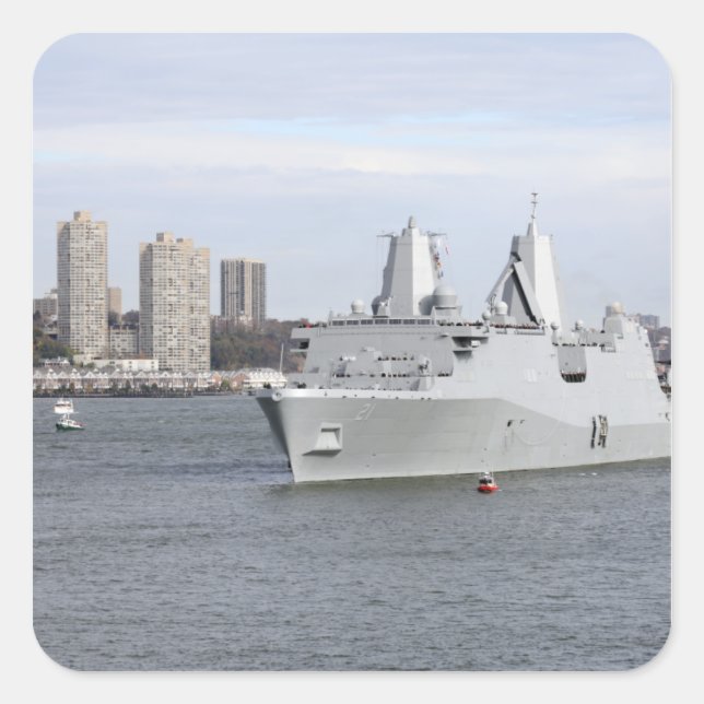 Pegatina Cuadrada Marines y marineros (Anverso)