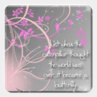 Pegatina Cuadrada Mariposa
