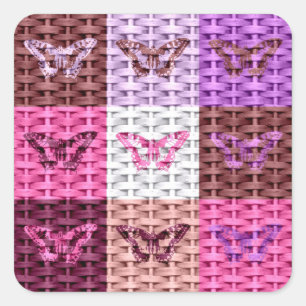 Pegatina Cuadrada Mariposa Art 2