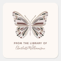 Mariposa personalizada de la biblioteca de exlibri