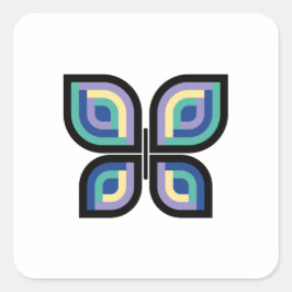 Pegatina Cuadrada Mariposa Petal Prisma