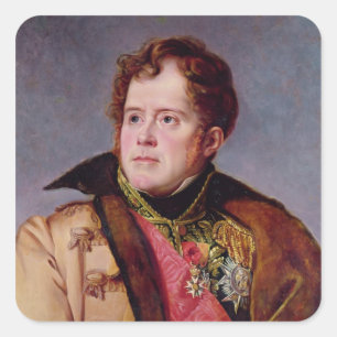 Pegatina Cuadrada Mariscal Michel Ney Duke de Elchingen, c.1804