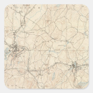 Pegatina Cuadrada Marlboro, Massachusetts