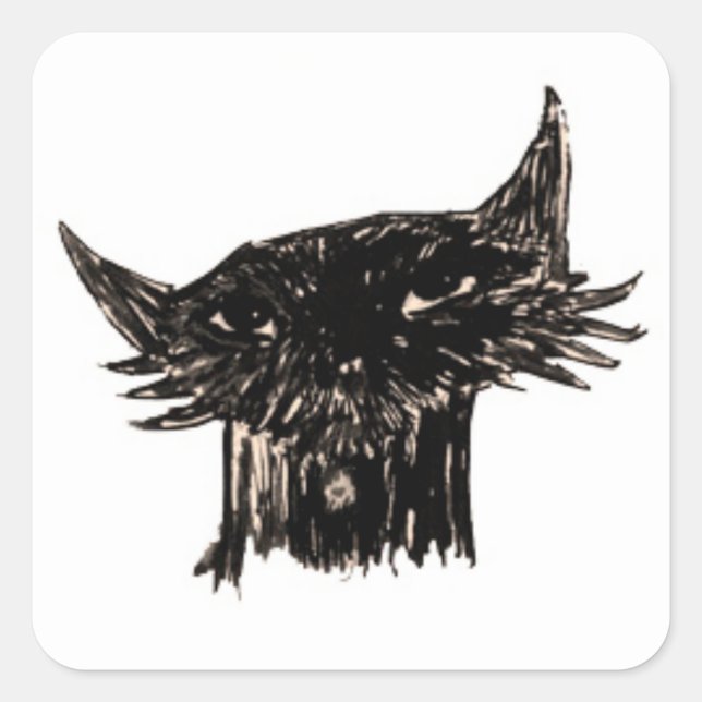 Pegatina Cuadrada Marley Fish Personalizado Head (Anverso)