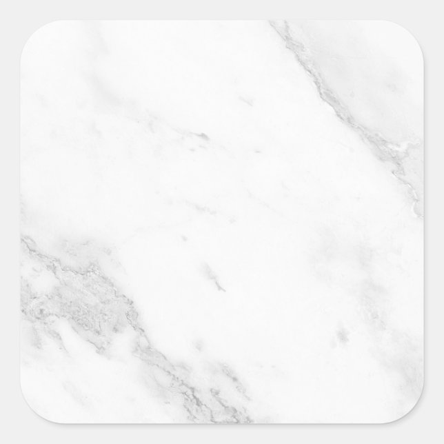 Pegatina Cuadrada Mármol Blanco (Anverso)
