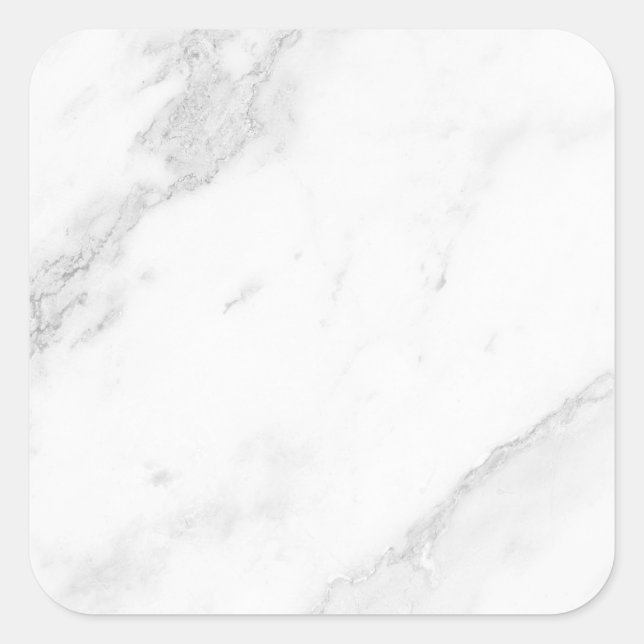 Pegatina Cuadrada Mármol Blanco (Anverso)