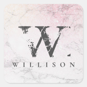 Pegatina Cuadrada Mármol de lujo personalizado