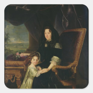 Pegatina Cuadrada Marqués del d'Aubigne de Francoise de Maintenon