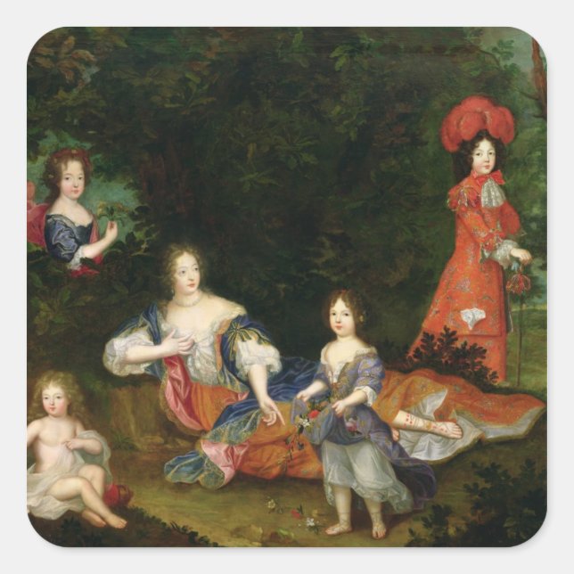 Pegatina Cuadrada Marquise de Montespan (Anverso)