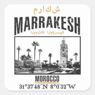 Pegatina Cuadrada Marrakesh