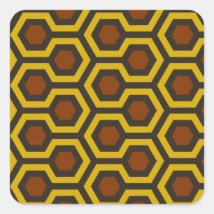 Pegatina Cuadrada Marrón brillante