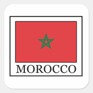 Pegatina Cuadrada Marruecos
