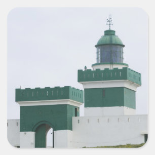 Pegatina Cuadrada MARRUECOS, Costa Atlántica, BEDDOUZA: Cabo Beddouz