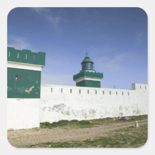Pegatina Cuadrada MARRUECOS, Costa Atlántica, BEDDOUZA: Cabo Beddouz