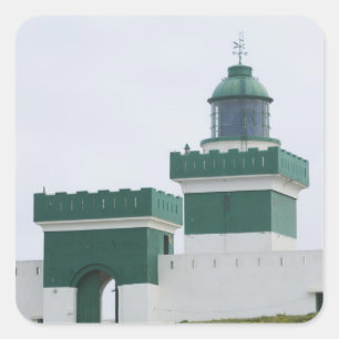 Pegatina Cuadrada MARRUECOS, Costa Atlántica, BEDDOUZA: Cap Beddouz