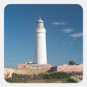 Pegatina Cuadrada MARRUECOS, Costa Atlántica, CAP RHIR: Cabo Rhir