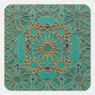 Pegatina Cuadrada Marruecos zellij Tile Travel