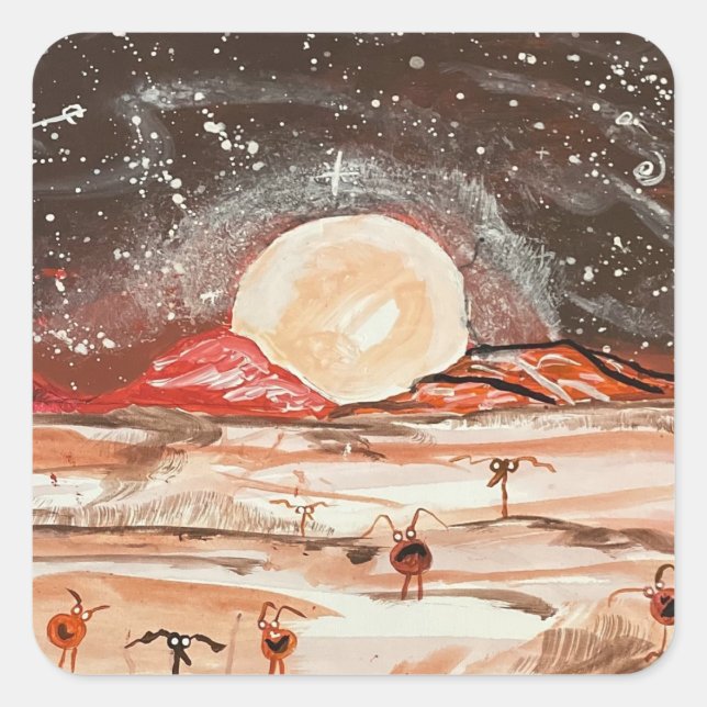 PEGATINA CUADRADA MARS (Anverso)