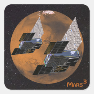 Pegatina Cuadrada Mars Cubed por MarCO CubeSats