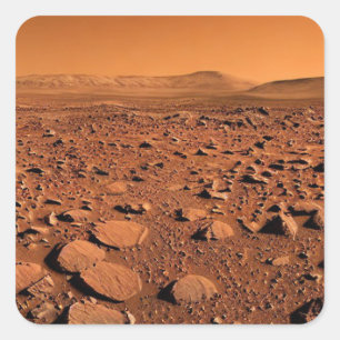 Pegatina Cuadrada Mars Landscape