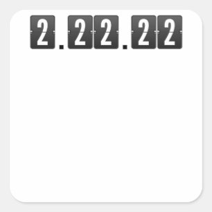 Pegatina Cuadrada Martes 2-22-22 de febrero Maestra