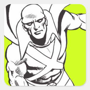 Pegatina Cuadrada Martian Manhunter Soars 5
