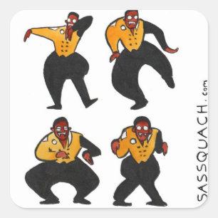 Pegatina Cuadrada Martillo del vampiro