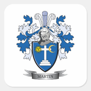 Pegatina Cuadrada Martin Coat of Arms