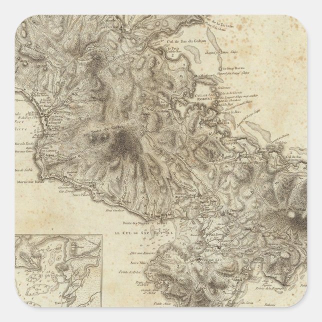 Pegatina Cuadrada Martinico (Anverso)