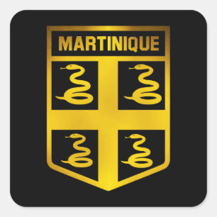 Pegatina Cuadrada Martinique Emblem