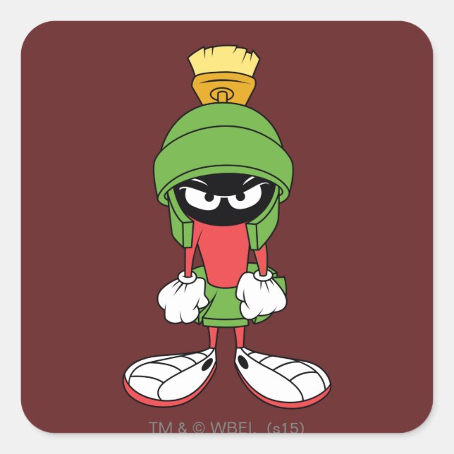 Pegatina Cuadrada MARVIN THE MARTIAN™ Upset (Anverso)