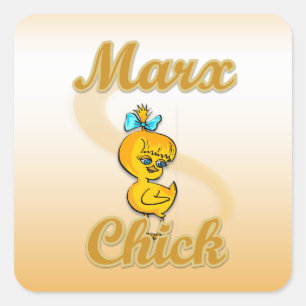 Pegatina Cuadrada Marx Chick