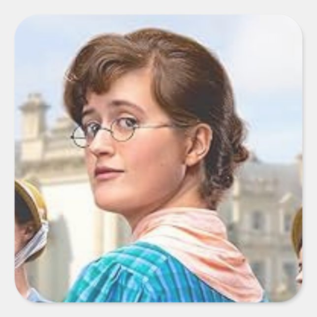 Pegatina Cuadrada Mary Bennet  (Anverso)