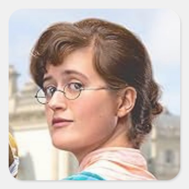 Pegatina Cuadrada Mary Bennet  (Anverso)