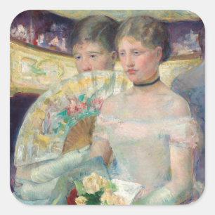 Pegatina Cuadrada Mary Cassatt - El Palco
