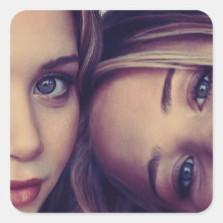 Pegatina Cuadrada Mary-Kate and Ashley Sticker