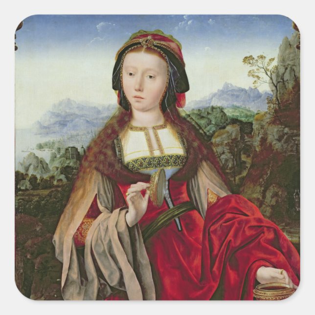 Pegatina Cuadrada Mary Magdalene, c.1520-25 (Anverso)