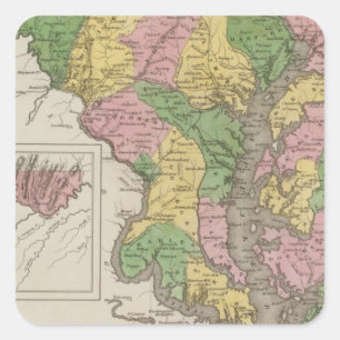 Pegatina Cuadrada Maryland