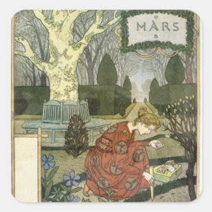 Pegatina Cuadrada Marzo