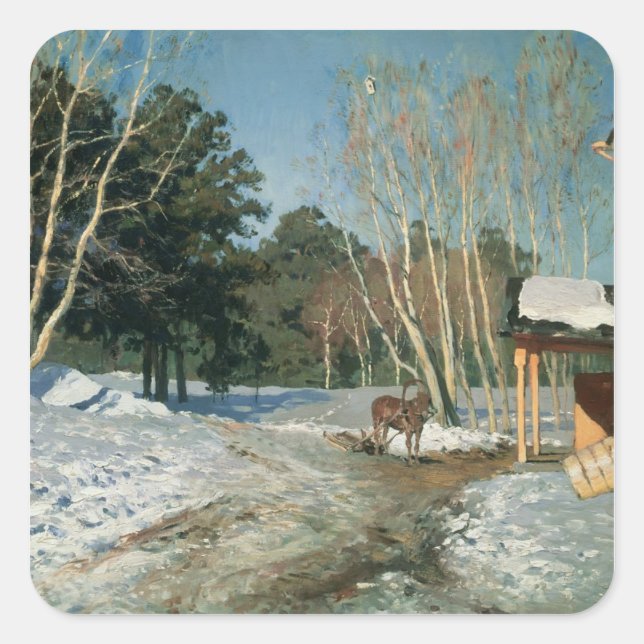 Pegatina Cuadrada Marzo de 1895 (Anverso)