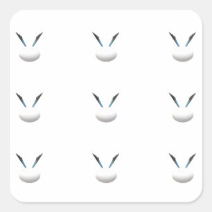 PEGATINA CUADRADA MÁS ARTE MODERNO SE VE EN EL BLANCO BRILLANTE