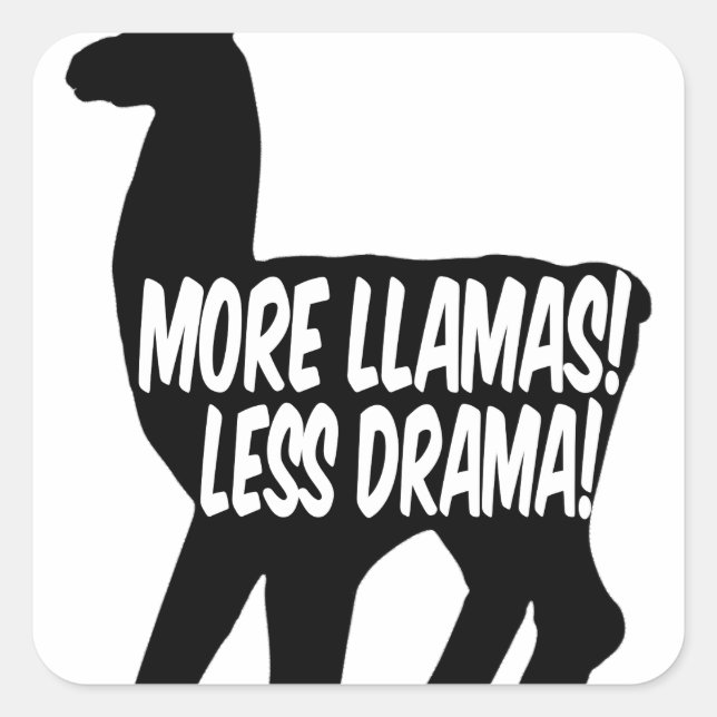 Pegatina Cuadrada Más llamadas menos drama (Anverso)