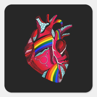 Pegatina Cuadrada Más Orgullo Menos Prejuicio Lgbt Gay Orgullo Ally 