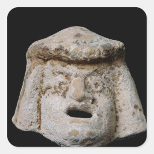 Pegatina Cuadrada Máscara cómica